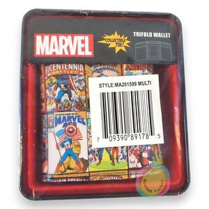 RGA Leatherworks Captain America LEATHER Wallet & Collectible Tin Set NEW Sealed